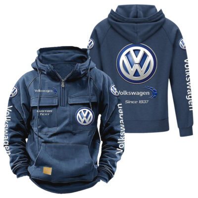Volkswagen Vintage Quarter Zip Hoodie Retro Hoodie LQZ1365 2