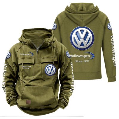Volkswagen Vintage Quarter Zip Hoodie Retro Hoodie LQZ1365 3