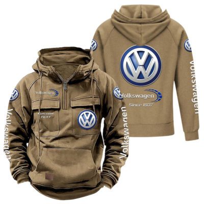 Volkswagen Vintage Quarter Zip Hoodie Retro Hoodie LQZ1365 4