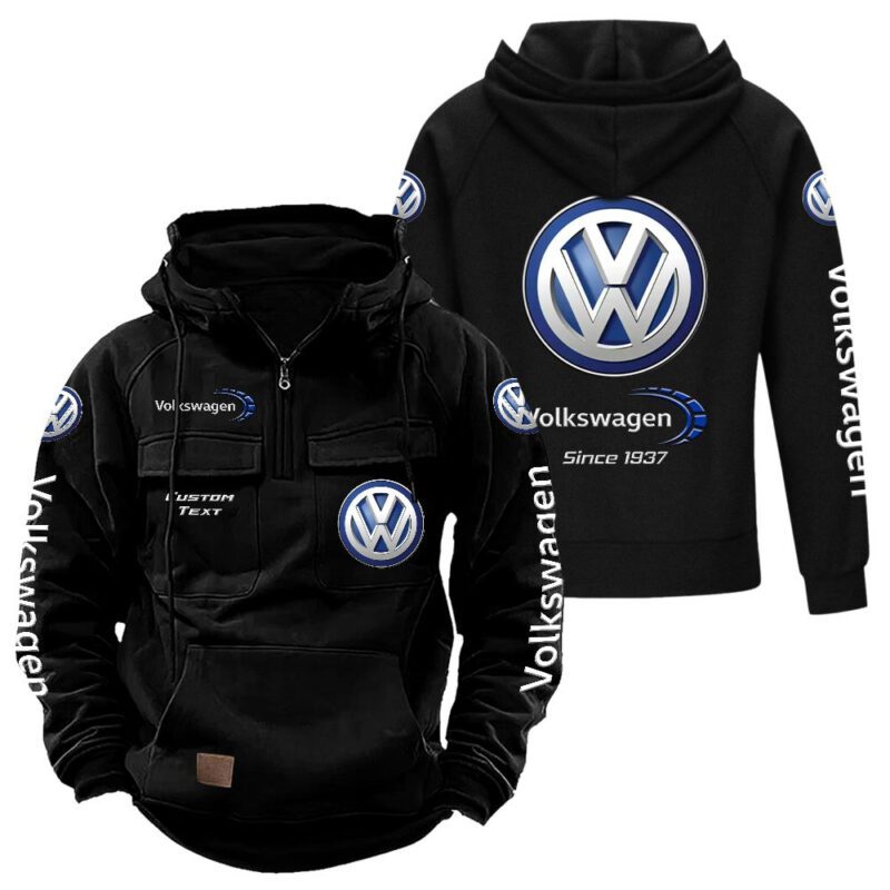 Volkswagen Vintage Quarter Zip Hoodie Retro Hoodie LQZ1365