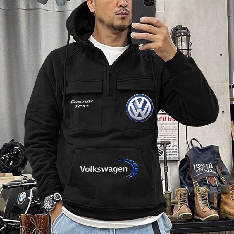 Volkswagen Vintage Quarter Zip Hoodie Retro Hoodie LQZ1437