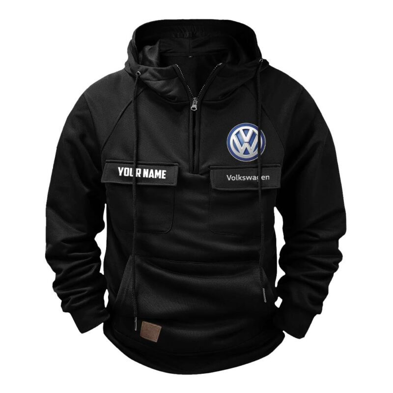 Volkswagen Vintage Quarter Zip Hoodie Retro Hoodie LQZ1528