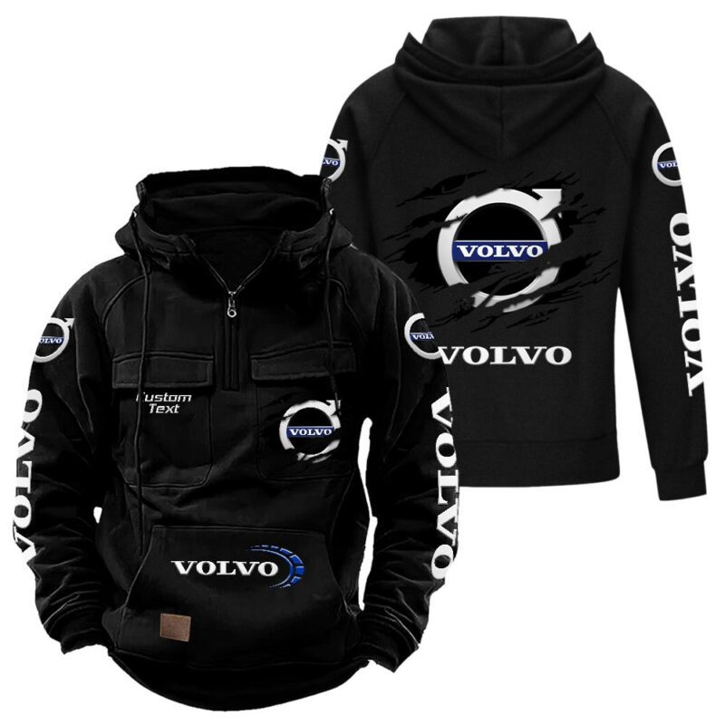 Volvo Vintage Quarter Zip Hoodie Retro Hoodie LQZ1026