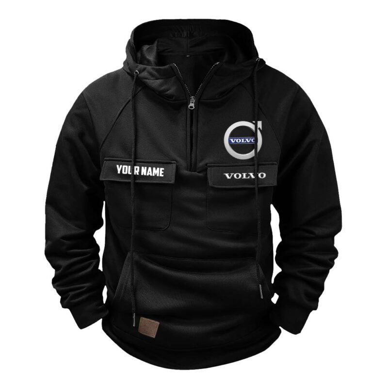 Volvo Vintage Quarter Zip Hoodie Retro Hoodie LQZ1138