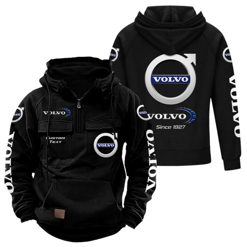 Volvo Vintage Quarter Zip Hoodie Retro Hoodie LQZ1354