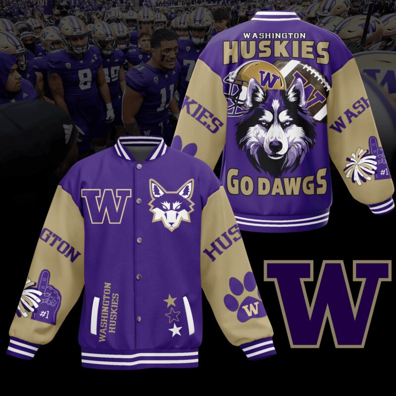 Washington Huskies NCAA Baseball Jacket For Fan CFB1449