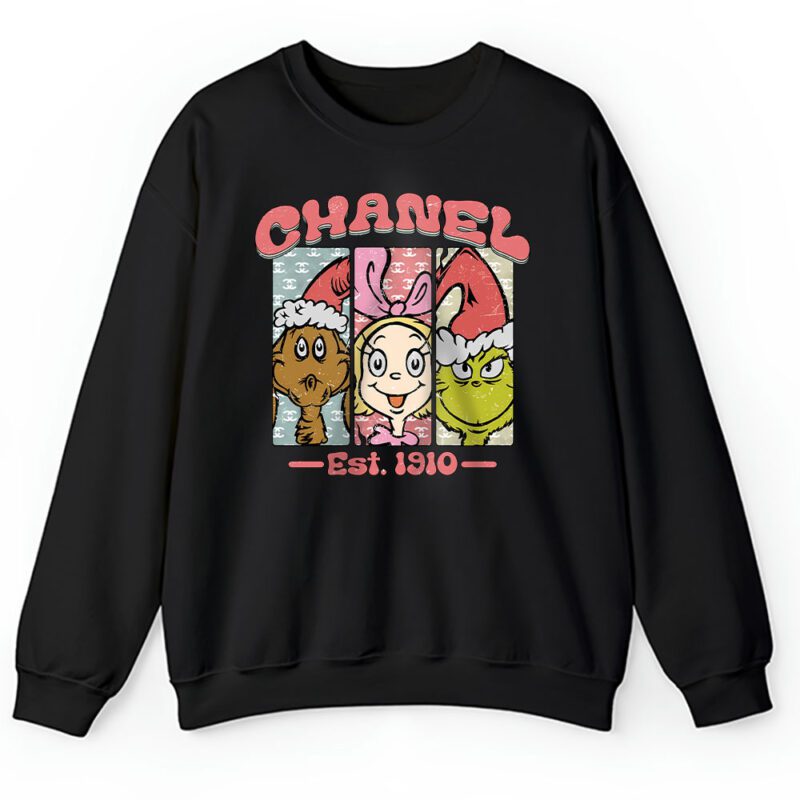 Whoville Christmas Santa Universal Grinchy Boujee Chanel Unisex Sweatshirt TAS22216