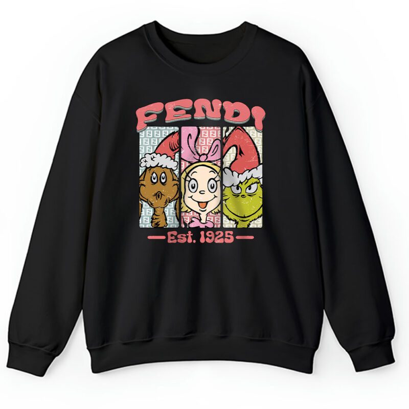 Whoville Christmas Santa Universal Grinchy Boujee Fendi Unisex Sweatshirt TAS22219