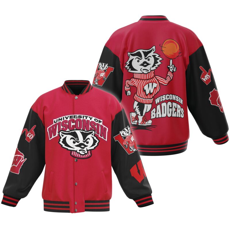 Wisconsin Badgers NCAA Baseball Jacket For Fan CFB1437