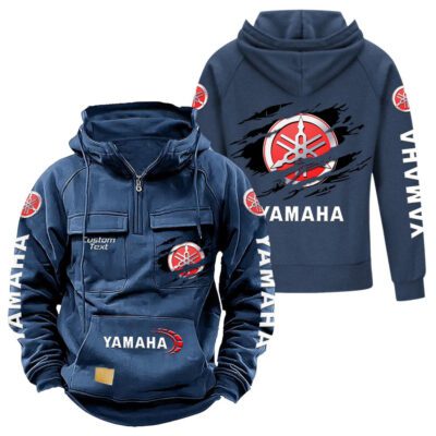 Yamaha Vintage Quarter Zip Hoodie Retro Hoodie LQZ1042 2 Yamaha Vintage Quarter Zip Hoodie Retro Hoodie LQZ1042 2