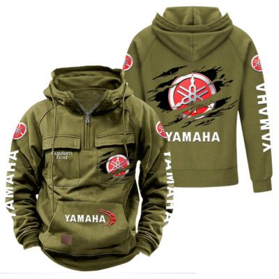 Yamaha Vintage Quarter Zip Hoodie Retro Hoodie LQZ1042 3 Yamaha Vintage Quarter Zip Hoodie Retro Hoodie LQZ1042 3