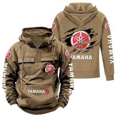 Yamaha Vintage Quarter Zip Hoodie Retro Hoodie LQZ1042 4 Yamaha Vintage Quarter Zip Hoodie Retro Hoodie LQZ1042 4