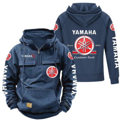Yamaha Vintage Quarter Zip Hoodie Retro Hoodie LQZ1125 2 Yamaha Vintage Quarter Zip Hoodie Retro Hoodie LQZ1125 2