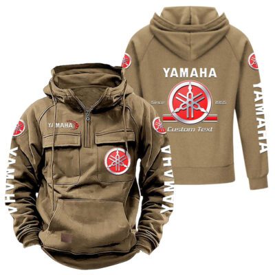 Yamaha Vintage Quarter Zip Hoodie Retro Hoodie LQZ1125 4 Yamaha Vintage Quarter Zip Hoodie Retro Hoodie LQZ1125 4