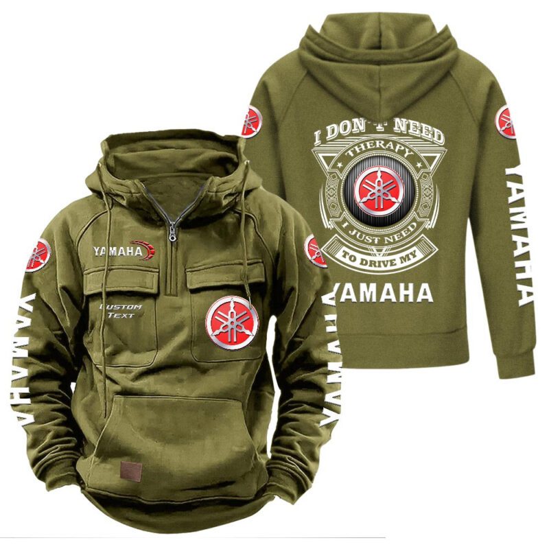 Yamaha Vintage Quarter Zip Hoodie Retro Hoodie LQZ1198 3