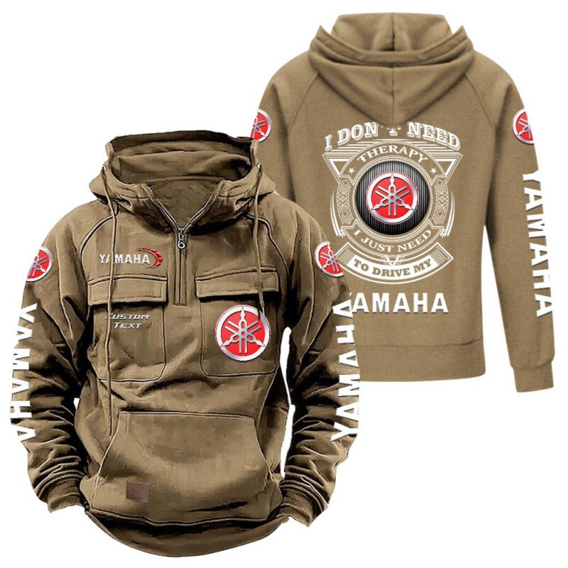 Yamaha Vintage Quarter Zip Hoodie Retro Hoodie LQZ1198 4