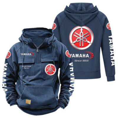 Yamaha Vintage Quarter Zip Hoodie Retro Hoodie LQZ1367 2