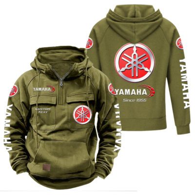 Yamaha Vintage Quarter Zip Hoodie Retro Hoodie LQZ1367 3