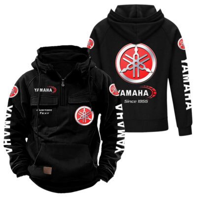 Yamaha Vintage Quarter Zip Hoodie Retro Hoodie LQZ1367