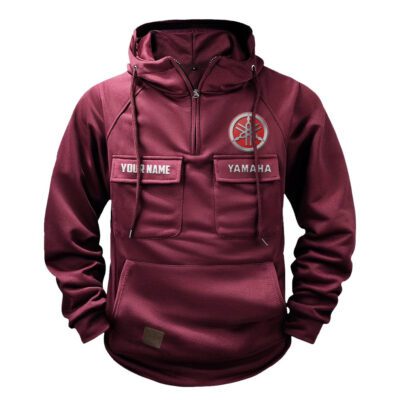 Yamaha Vintage Quarter Zip Hoodie Retro Hoodie LQZ1542 4