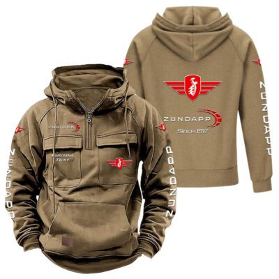 Zundapp Vintage Quarter Zip Hoodie Retro Hoodie LQZ1326 4