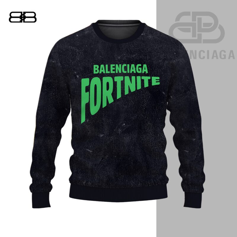 Balenciaga Fortnite Black Luxury Brand Unisex Sweatshirt Sweater DBC1021