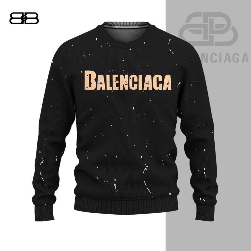 Balenciaga Logo Black Luxury Brand Unisex Sweatshirt Sweater DBC1020