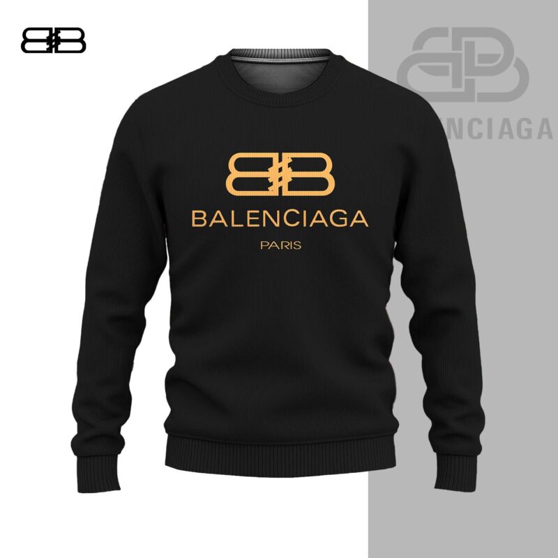 Balenciaga Paris Black Luxury Brand Premium Unisex Sweatshirt Sweater DBC1007