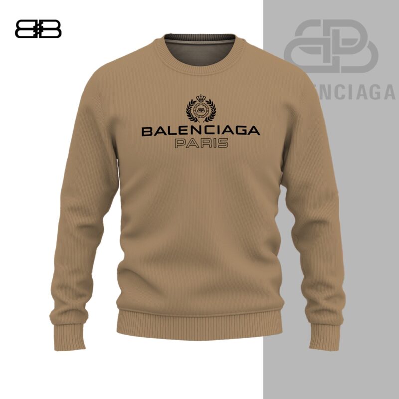 Balenciaga Paris Brown Luxury Brand Premium Unisex Sweatshirt Sweater DBC1005