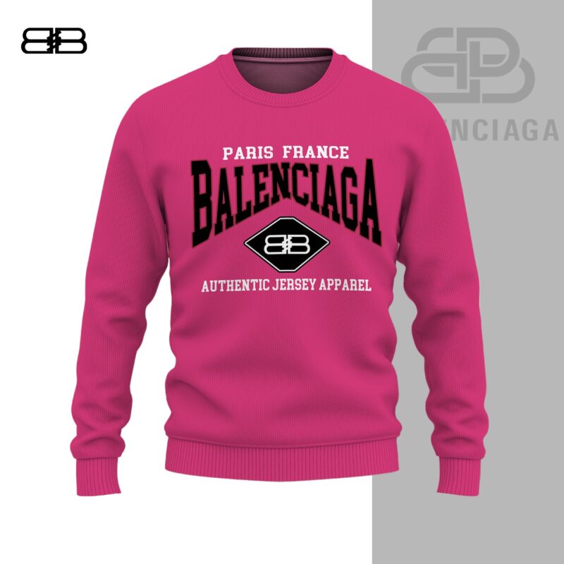 Balenciaga Paris France Pink Luxury Brand Premium Unisex Sweatshirt Sweater DBC1004