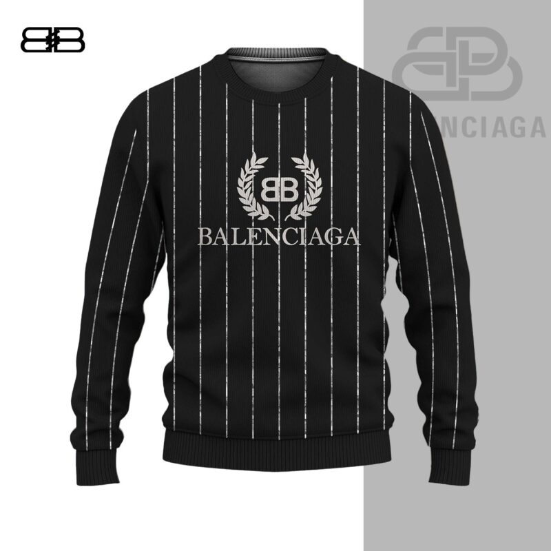 Balenciaga Pattern Black Luxury Brand Unisex Sweatshirt Sweater DBC1018