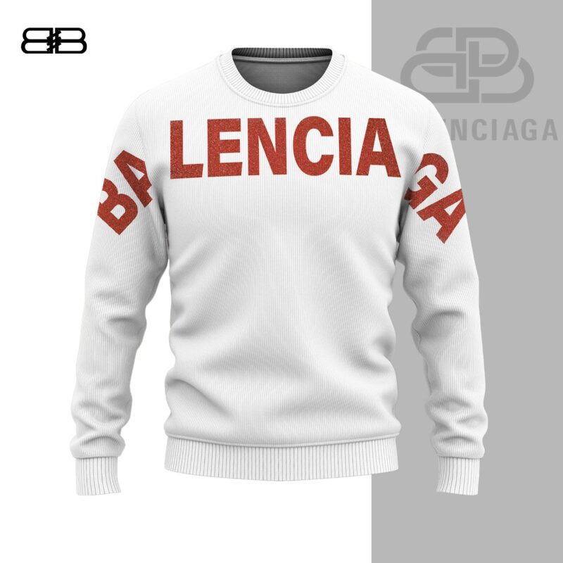 Balenciaga White Luxury Brand Premium Unisex Sweatshirt Sweater DBC1002