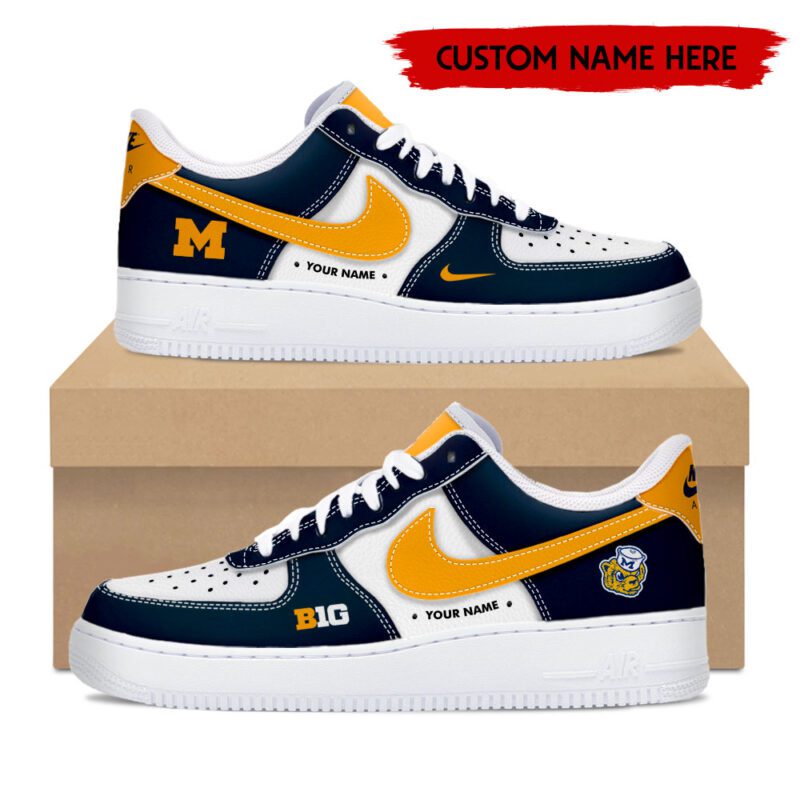 Custom Air Force 1 Low x NCAA Michigan Wolverines AF1 Limited Sneakers For Fan TCB1012