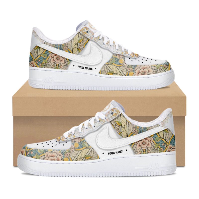 Gucci Flower Pattern Air Force 1 Sneakers Limited AF1 Shoes OAF1054