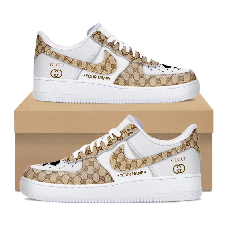 Gucci Mickey Pattern  Luxury Air Force 1 Sneakers Limited AF1 Shoes OAF1026