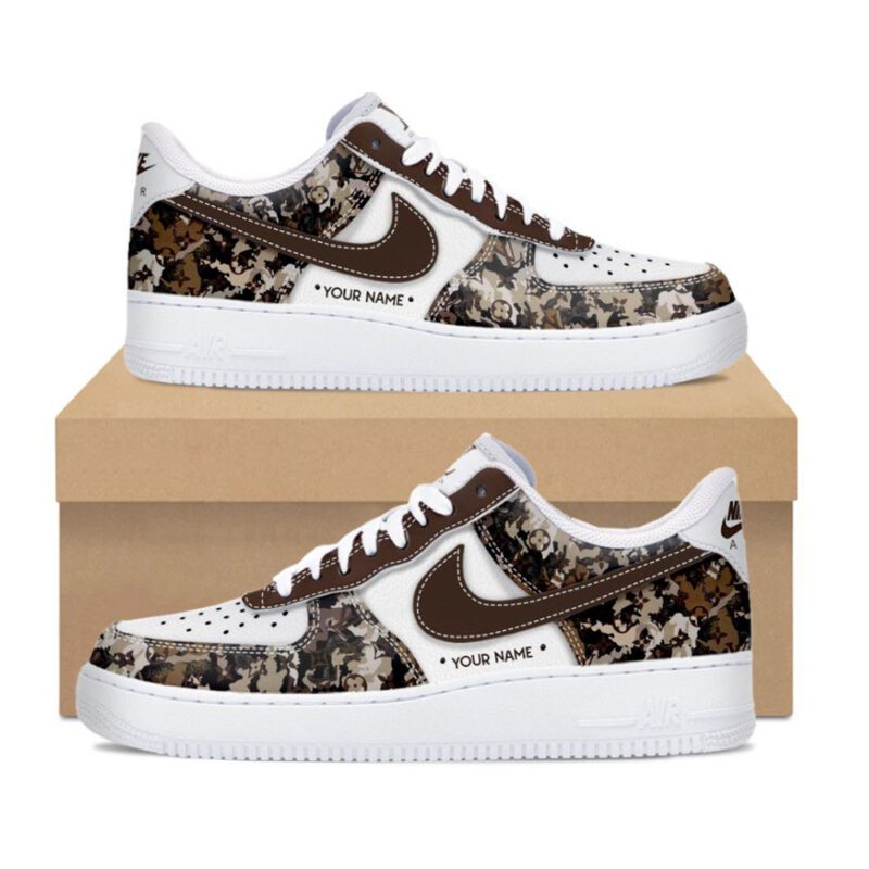 Louis Vuitton Camo Pattern Air Force 1 Sneakers Limited LV AF1 Shoes OAF1056