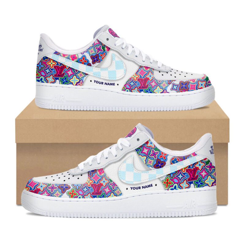 Louis Vuitton Colorful Luxury Air Force 1 Sneakers Limited AF1 Shoes OAF1027