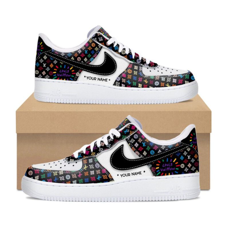 Louis Vuitton Colors Pattern Air Force 1 Sneakers Limited LV AF1 Shoes OAF1058