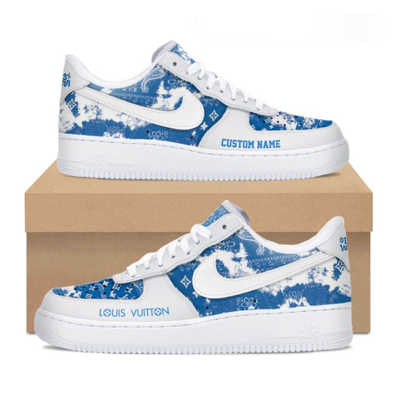 Louis Vuitton Pattern Luxury Air Force 1 Sneakers Limited AF1 Shoes OAF1029