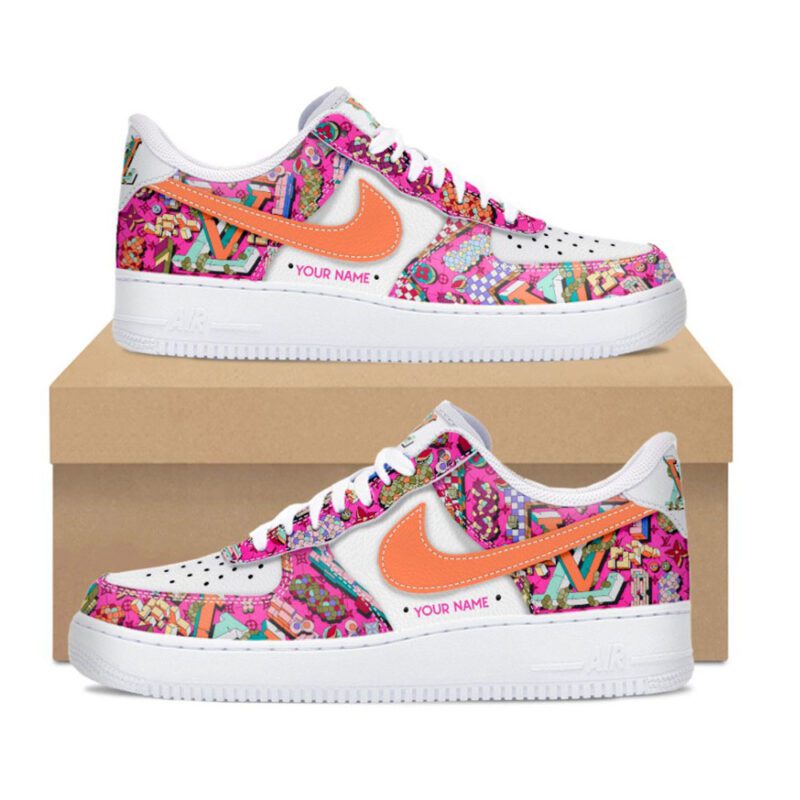 Louis Vuitton Pixal Pattern Air Force 1 Sneakers Limited LV AF1 Shoes OAF1063