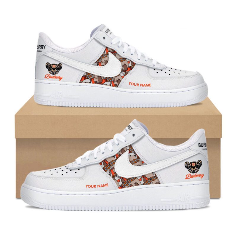 Personalized Burberry Luxury Air Force 1 Sneakers Limited AF1 Shoes OAF1000