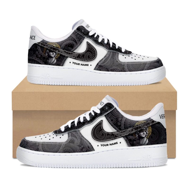 Versace Seamless Pattern Air Force 1 Sneakers Limited AF1 Shoes OAF1072