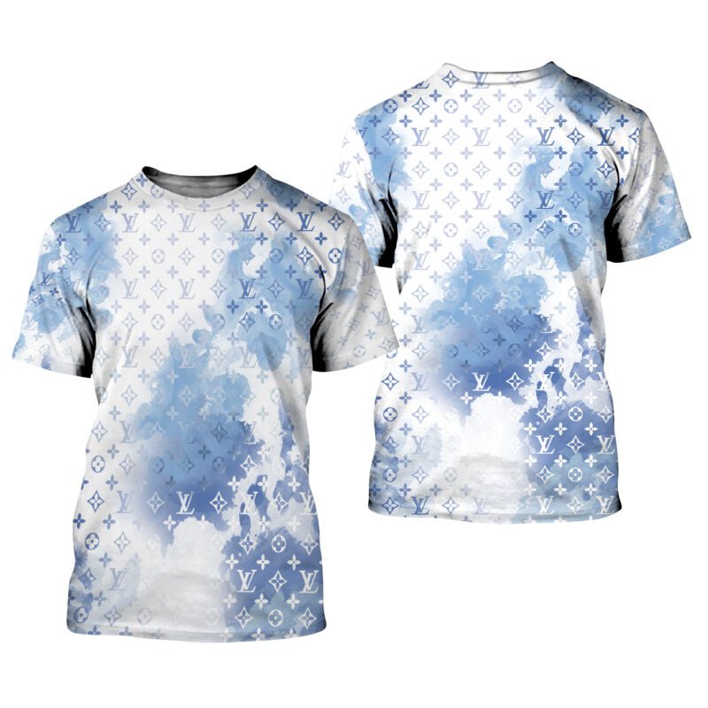 Louis Vuitton Blue White Premium Luxury Brand Unisex T-Shirt DRT1040