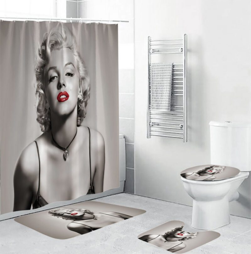 Marilyn Monroe Hollywood Actress Custom Shower Curtain Waterproof Bathroom Decor Bat Mat Sets Curtains BRS417