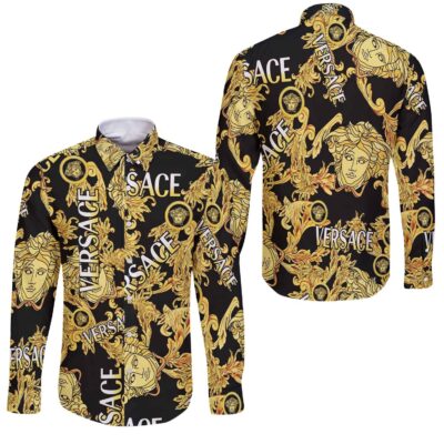 Versace Long Sleeves Button Down Shirt For Elegant Men LSB1088