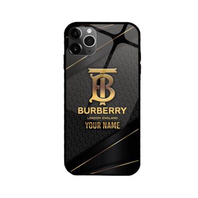 Burberry Black Gold Pattern Luxury Phone Case Iphone Samsung BURH09