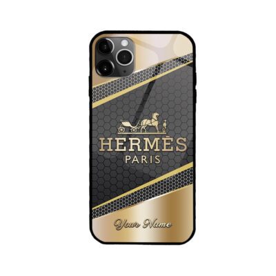 Hermes Gold Hexagon Luxury Phone Case Iphone Samsung HMH06