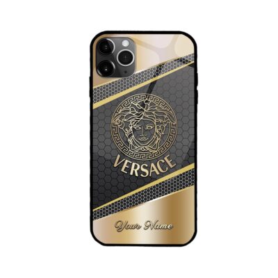 Versace Gold Hexagon Luxury Phone Case Iphone Samsung VERH08