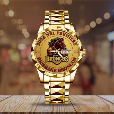 Brisbane Broncos 2025 NRL Premiers Alloy Luxury Quartz Watch 2