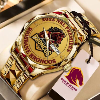 Brisbane Broncos 2025 NRL Premiers Alloy Luxury Quartz Watch